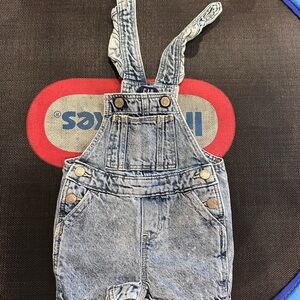 GAP Kids Light Blue Denim short Overalls